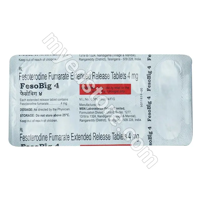 Fesobig 4 mg Tablet (Fesoterodine Fumarate)
