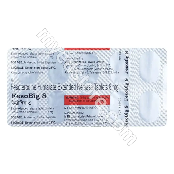 Fesobig 8 mg Tablet (Fesoterodine Fumarate)